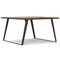 Lowry Square Dining Table Walnut 54 Inch Modern Industrial Design Metal Legs
